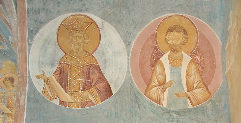 Dionisy's frescoes. Saint Grand Prince Vladimir and Martyr Eustathius Placidus