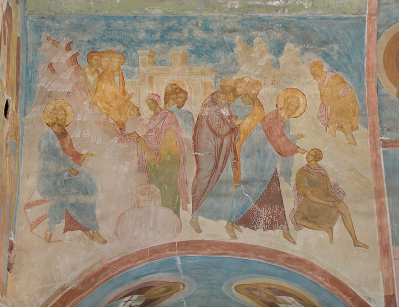 Dionisy's frescoes. Conversation with the Samaritan woman; Healing of the Blind Man