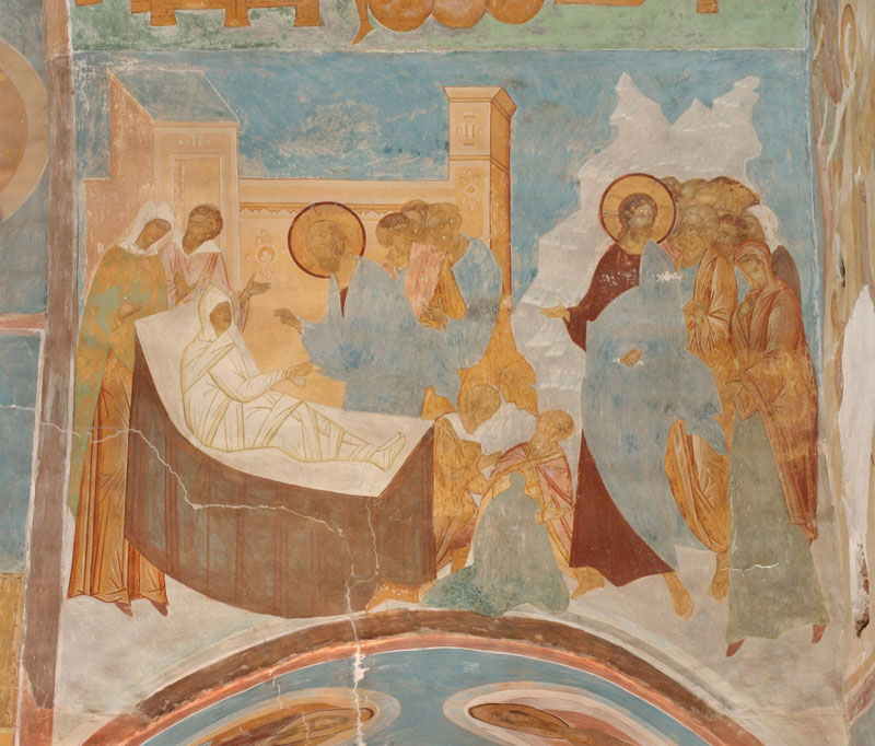 Dionisy's frescoes. Raising of Jairus’ Daughter; Healing of the Bleeding Wife