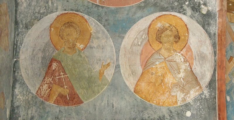 Dionisy's frescoes. Martyr Eugene and Unknown Martyr