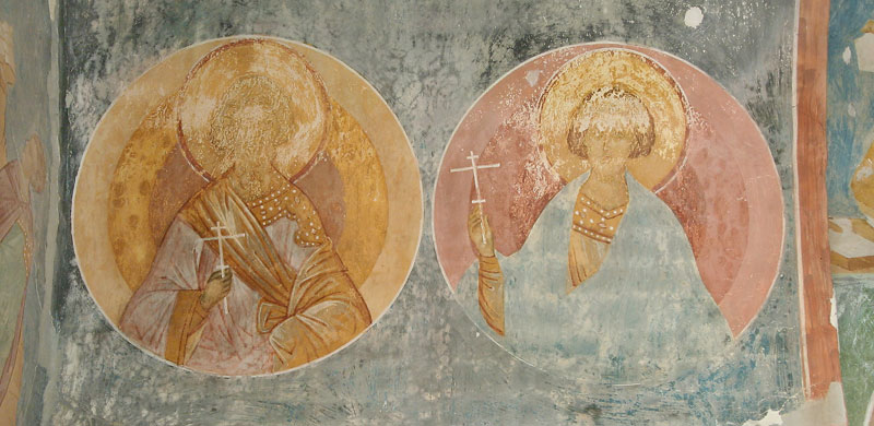 Dionisy's frescoes. Martyr Andrew and Unknown Martyr