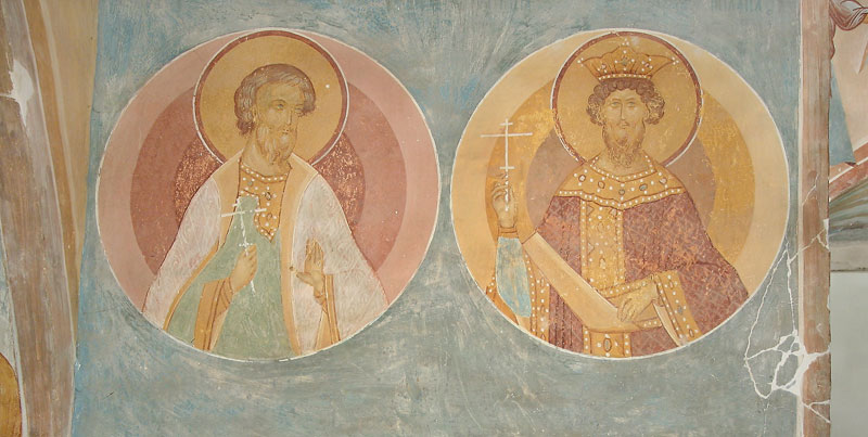 Dionisy's frescoes. Boyar Fyodor and Prince Mikhail of Chernigov
