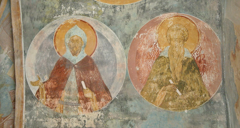 Dionisy's frescoes. Sts. Ephrem the Syrian and John of the Ladder