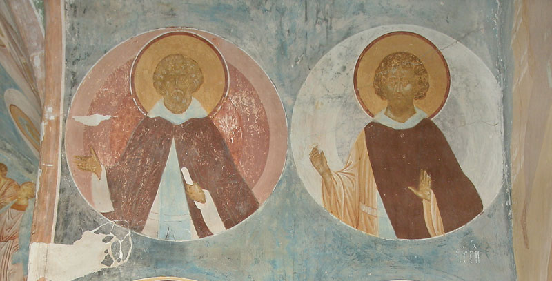 Dionisy's frescoes. Sts. Moses Murin and Euphrosynos