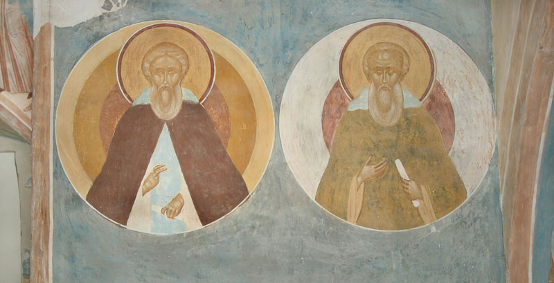 Dionisy's frescoes. Sts. Sergius of Radonezh and Cyril of Belozero
