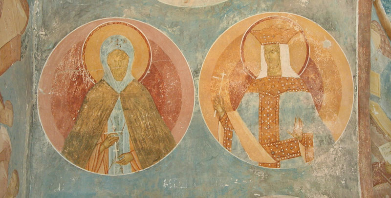 Dionisy's frescoes. Martyr Elizabeth and Empress Alexandra