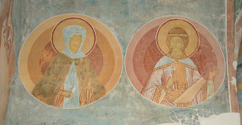 Dionisy's frescoes. St. Makrina and Unknown Martyr