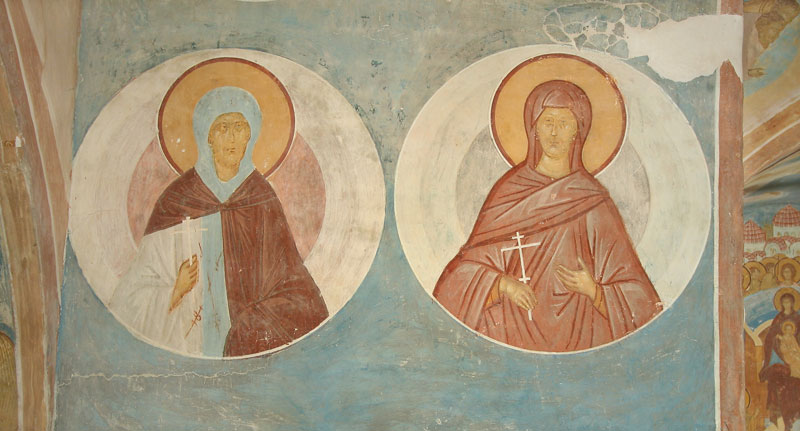 Dionisy's frescoes. Saint Euphosynia and Martyr Anastasia