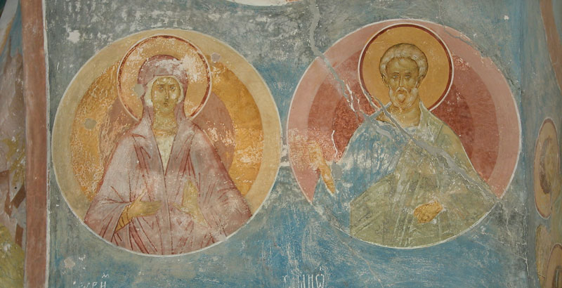 Dionisy's frescoes. Foremother Rachel and Forefather Jacob