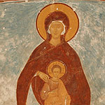 Mother of God on the Throne with Archangels Michael and Gabriel