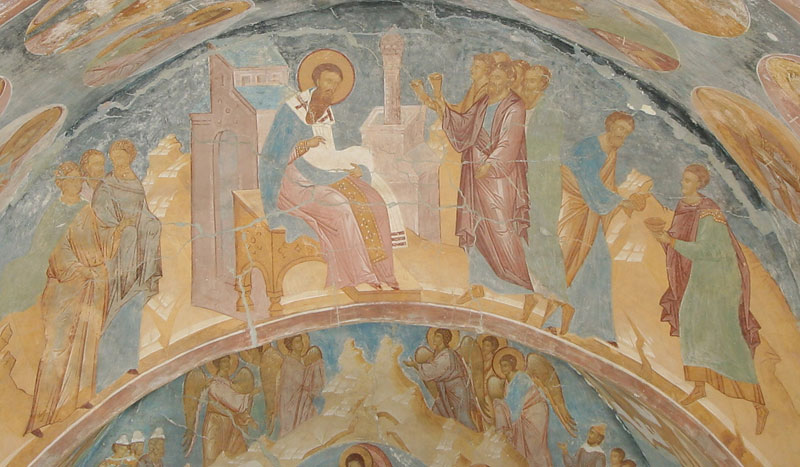 Dionisy's frescoes. Teaching of St. Basil the Great