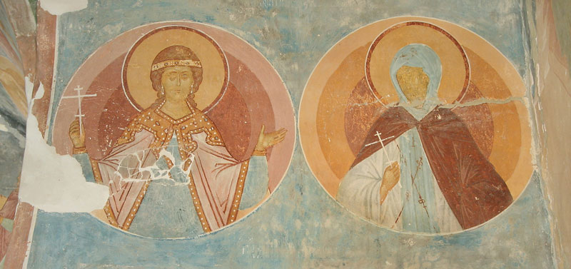 Dionisy's frescoes. Martyr Juliana and Saint Martyr Eudoxia