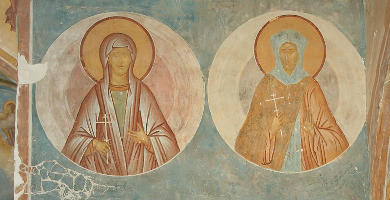 Dionisy's frescoes. Martyrs Paraskeva and Theodoulia (?)