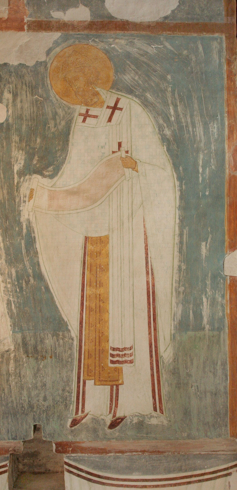 Dionisy's frescoes. Saint Spyridon, Bishop of Trimyphunteia from The Liturgy of Church Fathers