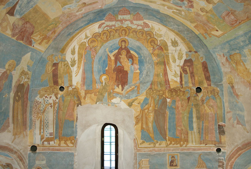 Dionisy's frescoes. “Because of you, O Full of grace, all creation rejoices”