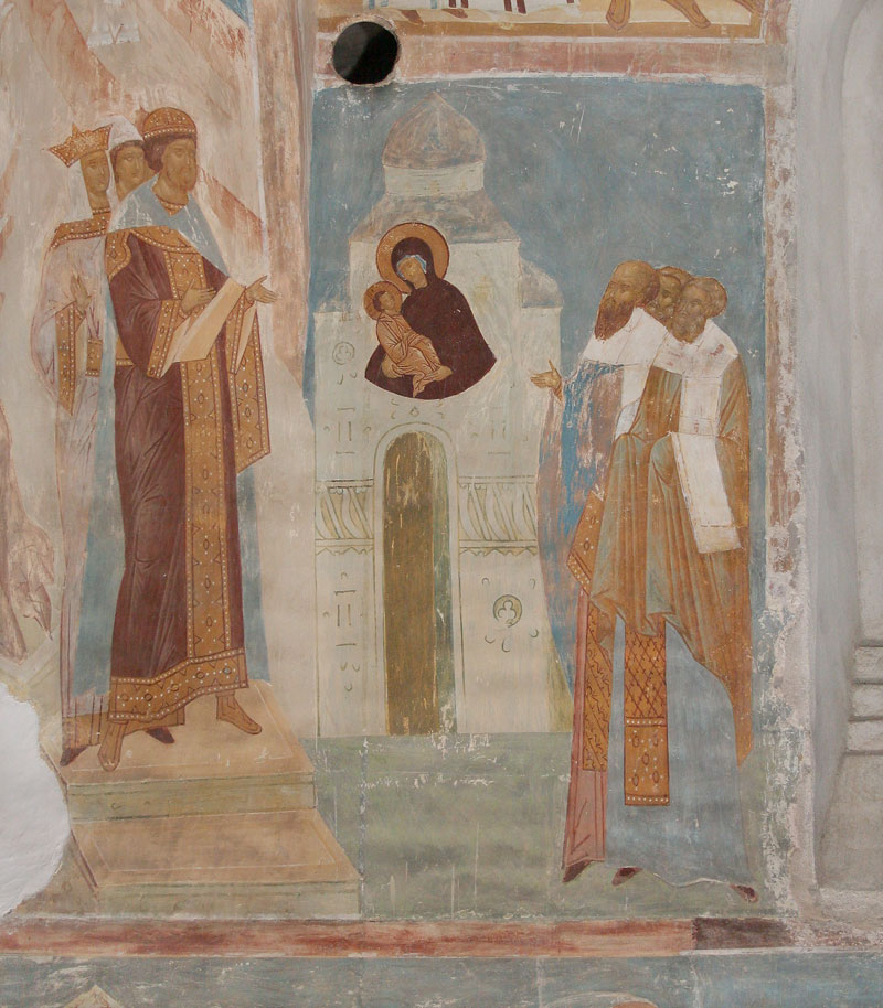 Dionisy's frescoes. “Whilst praising your Offspring...” (Akathist, Eikos 12)
