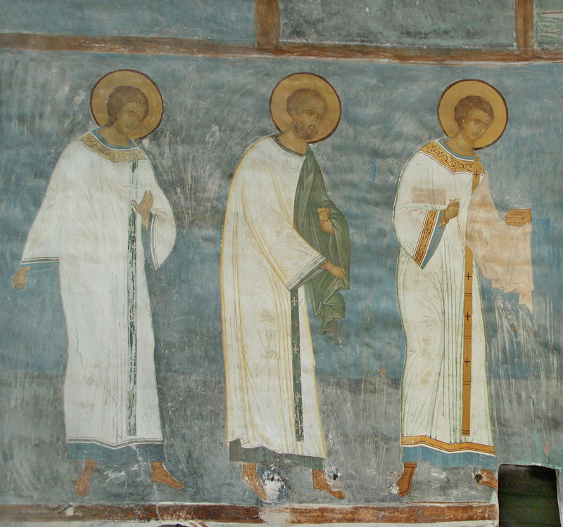 Dionisy's frescoes. Angel and Deacons