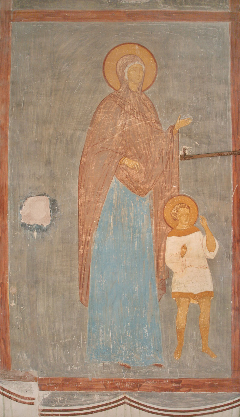 Dionisy's frescoes. Martyrs Kyrikos and Julitta