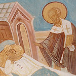 Apparition of St. Nicholas  to the Sleeping Emperor Constantine