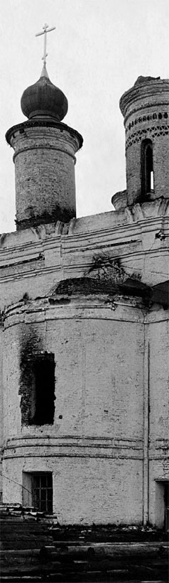 The Saviour Transfiguration Cathedral of the Kamenny Monastery. The north-east view. The cathedral was exploded in 1927. A photo of the 1920s