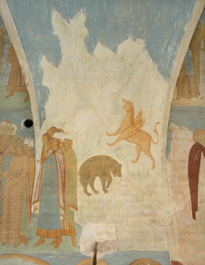 Dionisy's frescoes. Four Beasts from Daniel’s Visions. The Last Judgement