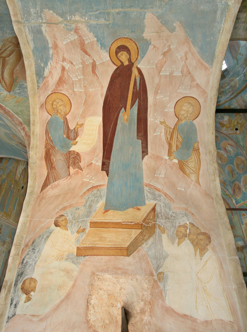 Dionisy's frescoes. “ As a brilliant beacon-light shining to those in darkness...” (Akathist, Eikos 11)